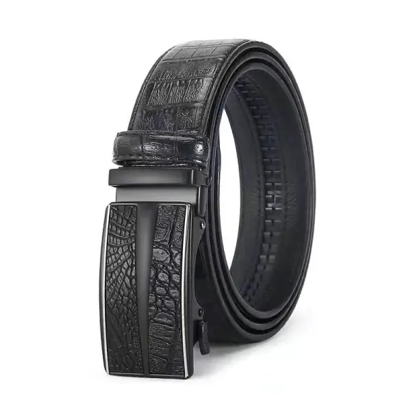 Men's Belt Casual Business Belt Crocodile Texture - Mushope.com 
