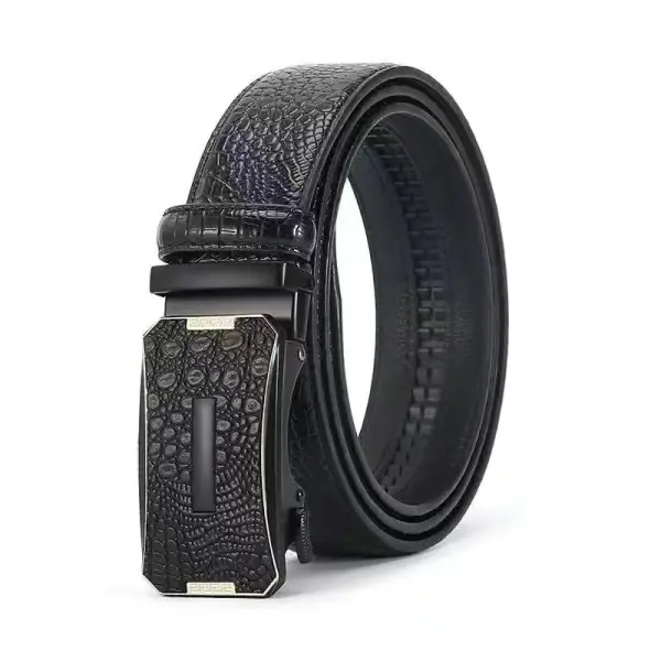 Men's Belt Casual Business Belt Crocodile Texture - Mushope.com 