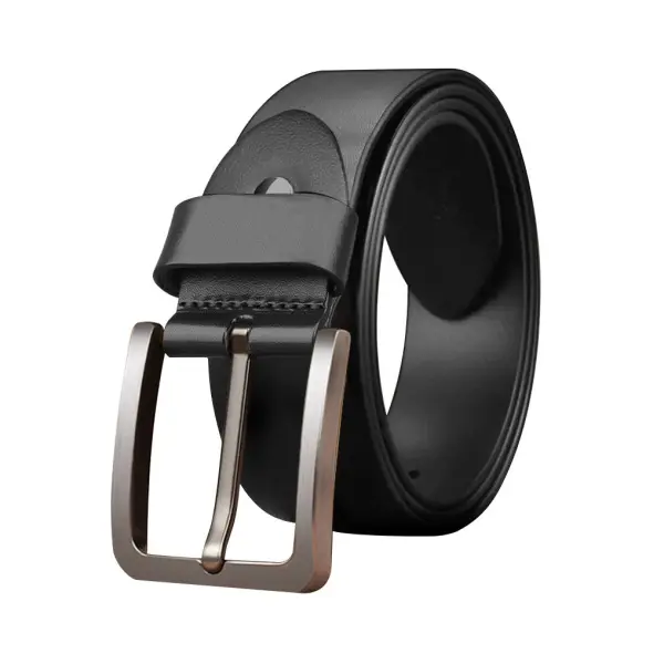 Men's Leather Casual Simple Pin Buckle Business Belt - Mushope.com 