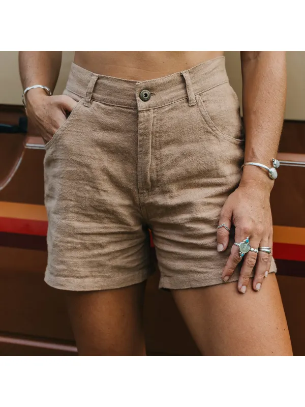 Women's Linen Shorts - Ininrubyclub.com 