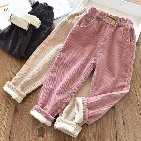 【18M-9Y】Girls Thick Corduroy Pants - 3216 - Thefolls.com 