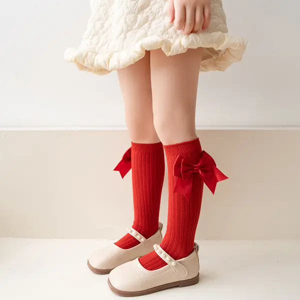 【3Y-8Y】Girls Sweet Bow Socks - Popopieshop.com 
