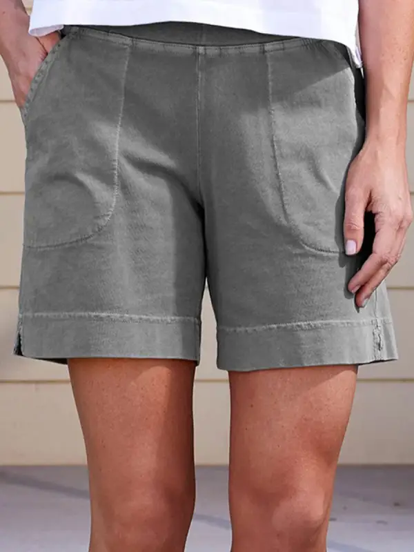 Pure Color Pocket Casual Shorts - Godeskplus.chimpone.com 