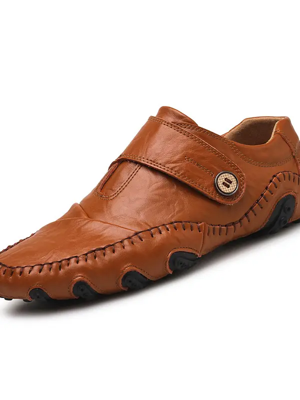 Men's Genuine Leather Velcro Non-slip Wear-Resistant Octopus Sole Casual Shoes - Businesuniontrade.com 