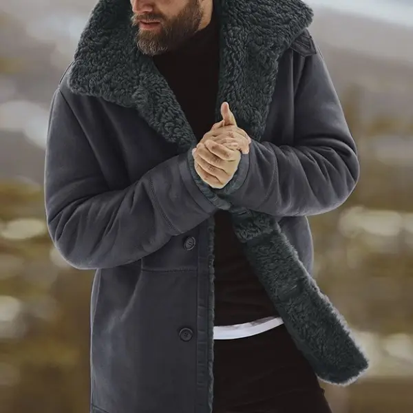Men's Thick Lamb Wool Warm Coat - Keymimi.com 