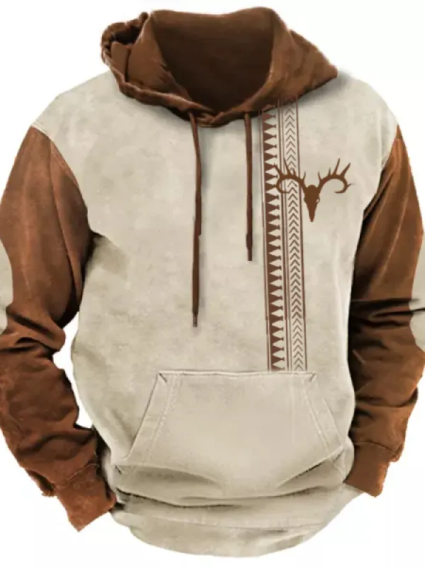 Men's Ethnic Print Men's Sports Hoodie - Menbarn.com 
