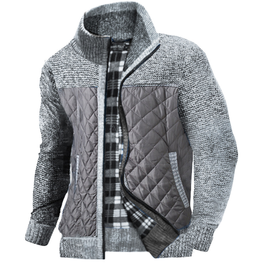 

Men's Outdoor Warm Fleece Stand Collar Sweater Cardigan