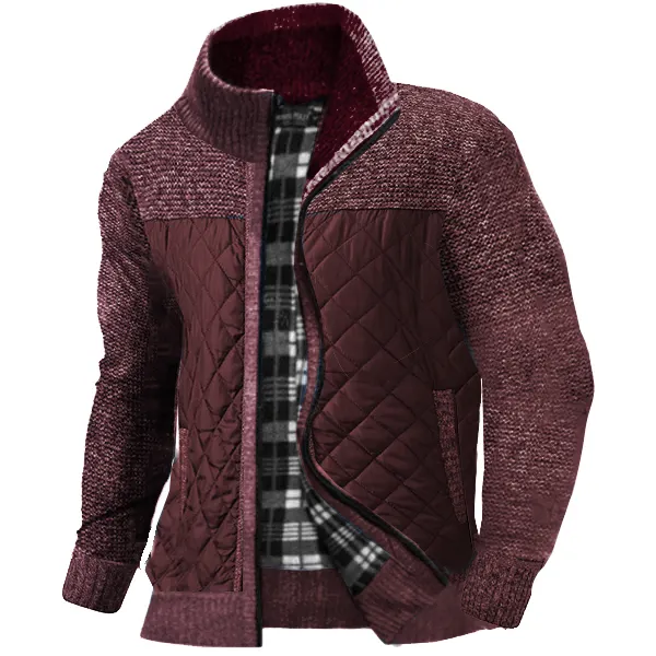 Men's Outdoor Warm Fleece Stand Collar Sweater Cardigan - Honeylop.chimpone.com 