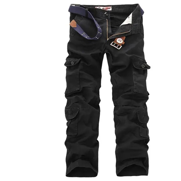 Men's Washed Cargo Pants Multi-pocket Casual Pants - Nicheten.com 