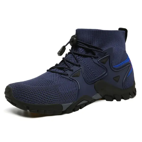 Men's Knitted Upper Breathable Lightweight Outdoor Sports Shoes - Sunhopebloom.com 