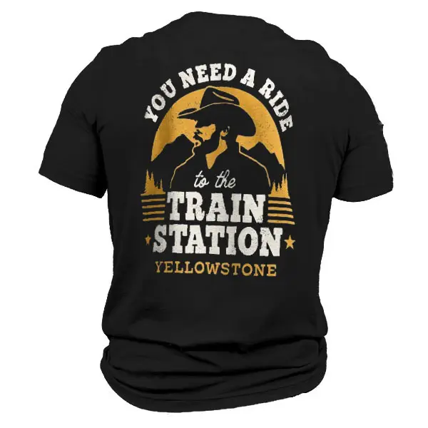 Yellowstone You Need A Ride To The Train Station Essential Men's T-Shirt - Elementnice.com 