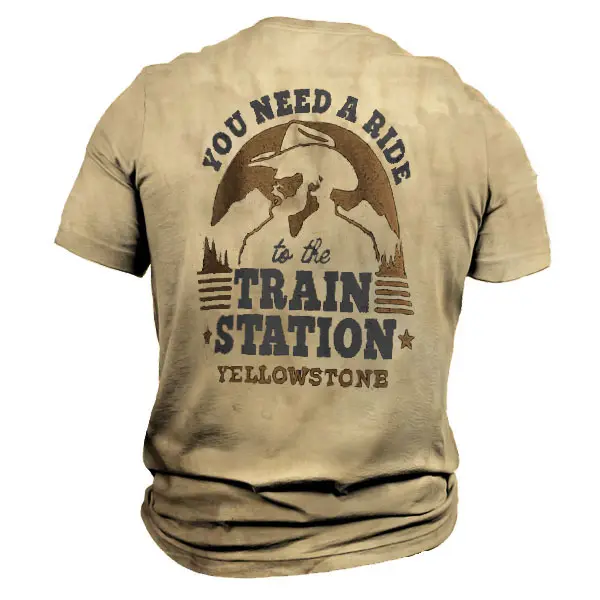 Yellowstone You Need A Ride To The Train Station Essential Men T-Shirt - Nicheten.com 
