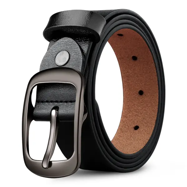 Men's Simple Pin Buckle Wear-resistant Cowhide Belt - Wayrates.com 