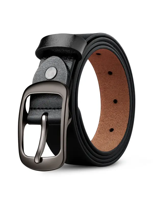 Men's Simple Pin Buckle Wear-resistant Cowhide Belt - Gethefashion.chimpone.com 