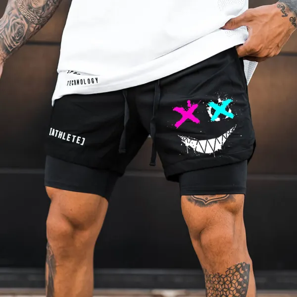 Men's Smiley Shorts Performance Shorts - Spiretime.com 