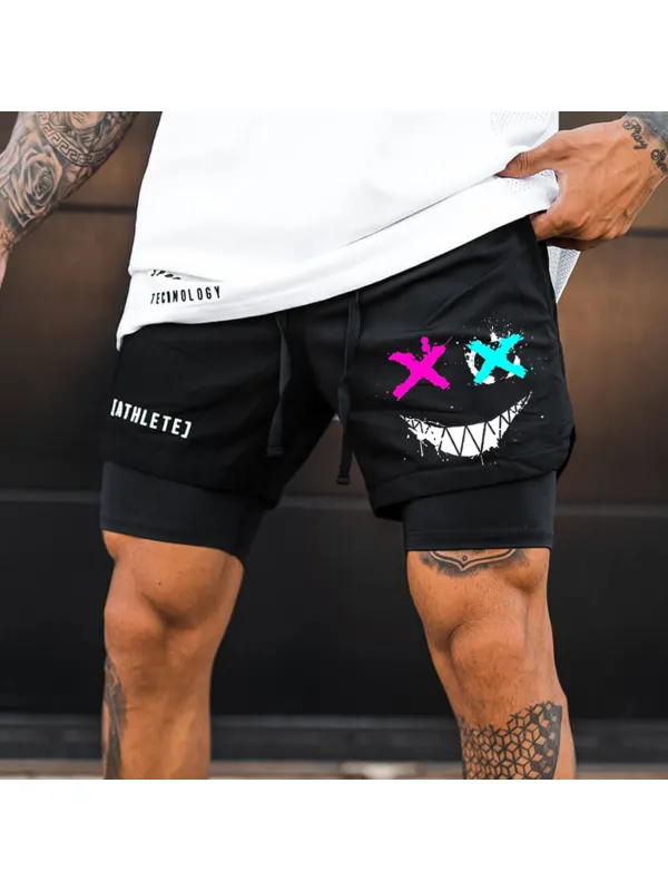 Men's Smiley Shorts Performance Shorts - Anrider.com 