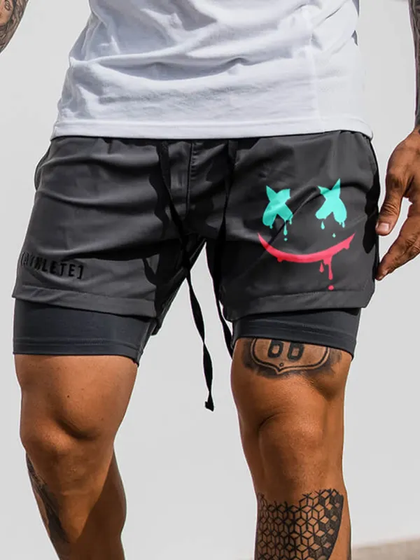 Men's Smiley Shorts Performance Shorts - Wantbright.com 