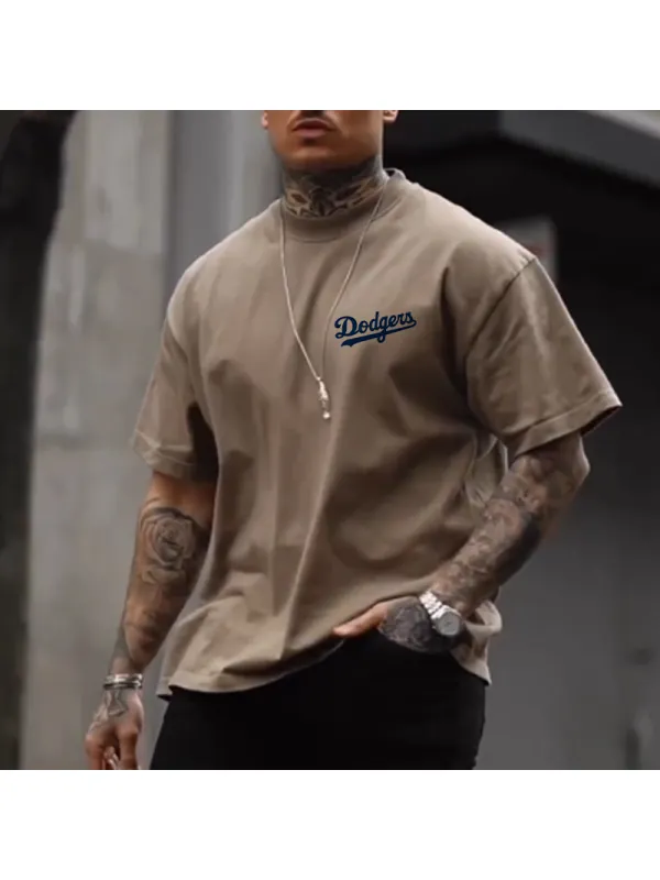 Men's Baseball Team Print Casual Vintage T-Shirt - Shopyiyistories.com 