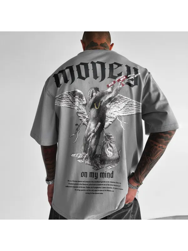 Unisex Oversize Money Print T-Shirt - Ootdmw.com 