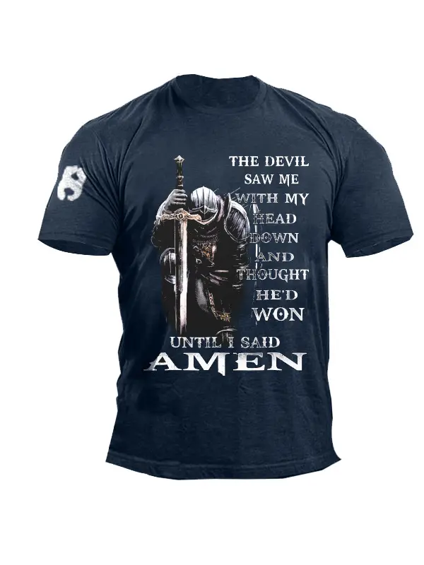 The Devil Saw Me With My Head Down And Thought He'd Won Men's T-shirt - Aptkoi.com 