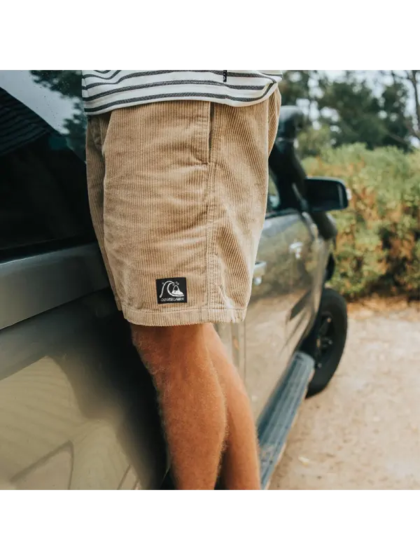 Men's Vintage Surf Shorts khaki Summer Spring  - Godeskplus.com 