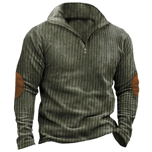 Men's Training Colorblock Lapel Sweatshirt Only $20.89 - Wayrates.com 