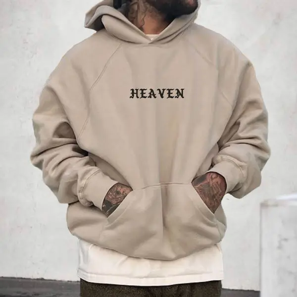 Men's Faith 'HEAVEN' Print Casual Pullover Sweatshirt - Burstarsunshine.com 