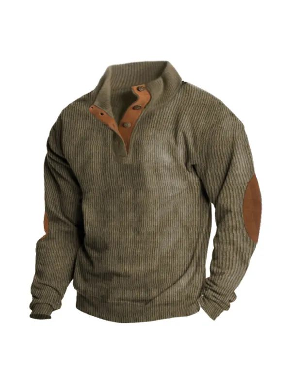 Men's Outdoor Casual Stand Collar Long Sleeve Sweatshirt - Anrider.com 