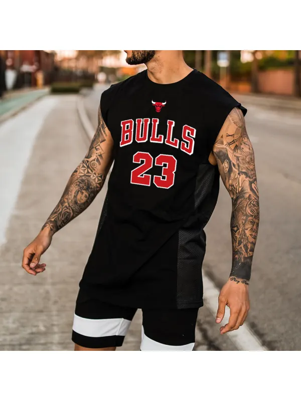 Chicago Bulls Casual Tank Top Men's Sleeveless Track Top - Timetomy.com 