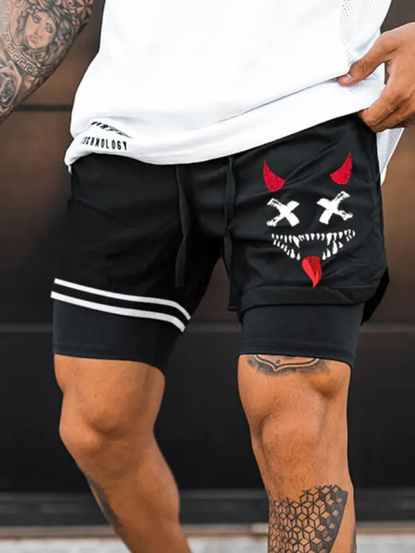 Men's Smiley Shorts Performance Shorts - Sunshinetip.com 