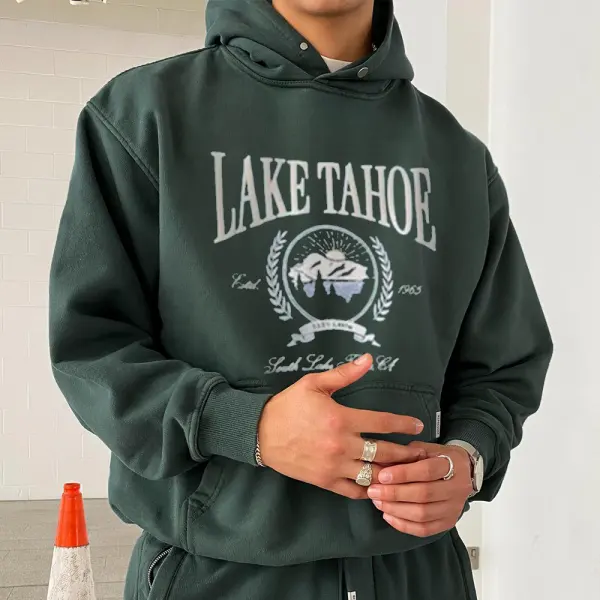 Lake Tahoe Print Vintage Versatile Sweatshirt - Trisunshine.com 