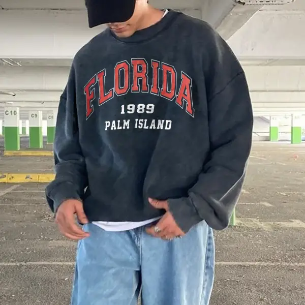 Retro Men's Florida Casual Print Sweatshirt - Trisunshine.com 