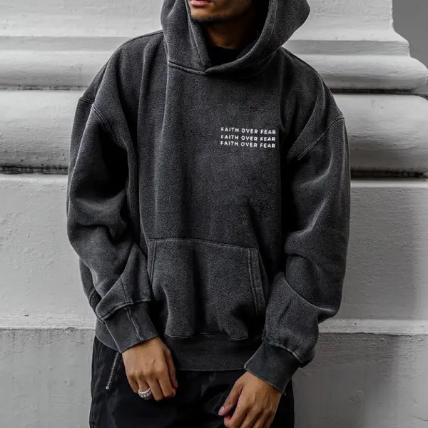 Men's 'faith Over Fear' Printed Casual Sweatshirt - Trisunshine.com 