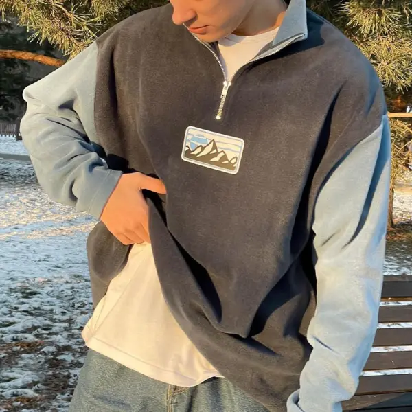 Oversized Unisex Contrast Polos Sweatshirt - Trisunshine.com 