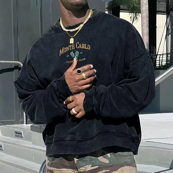 Monte Carlo Print Vintage Sweatshirt - Trisunshine.com 