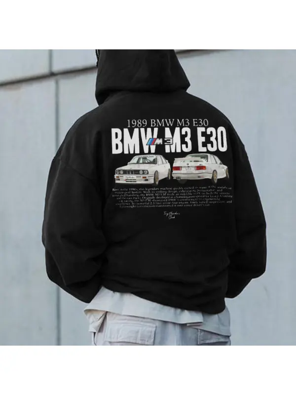 Men's Oversized BMW M3 E30 Hoodie - Anrider.com 