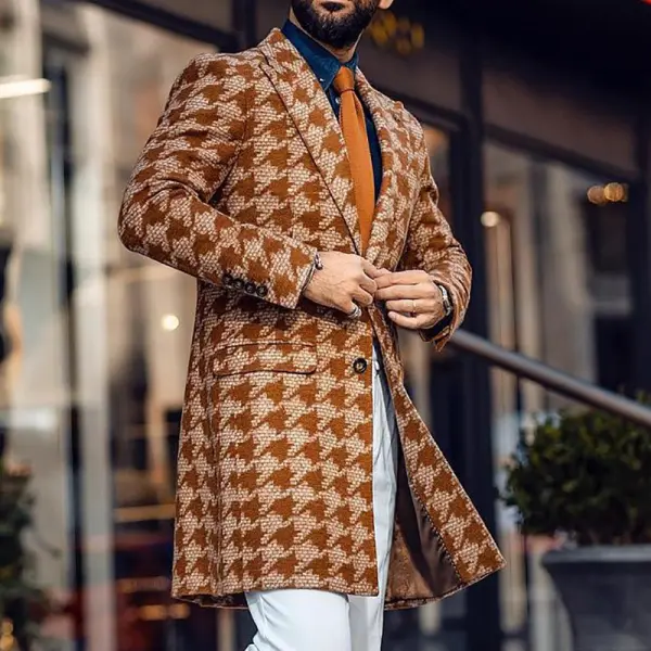 Men's Casual Business Houndstooth Coat - Trisunshine.com 