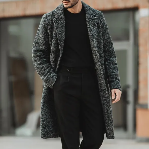 Street Solid Color Mid-length Coat - Trisunshine.com 