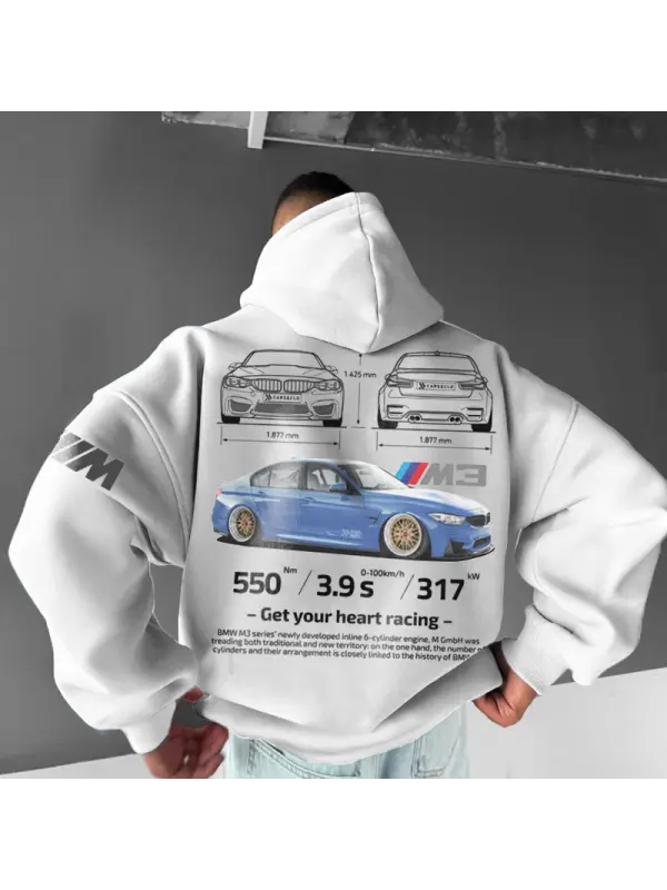 Streetwear Oversized Racing Graphics Hoodie - Anrider.com 