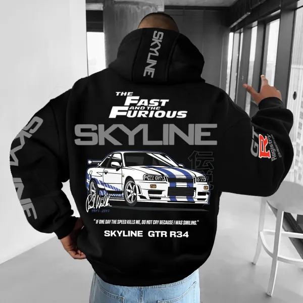 Unisex Fast And Furious TSkyline Sports Car Hoodie - Elementnice.com 