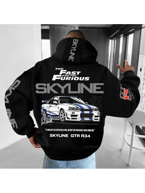 Unisex Fast And Furious TSkyline Sports Car Hoodie - Spiretime.com 