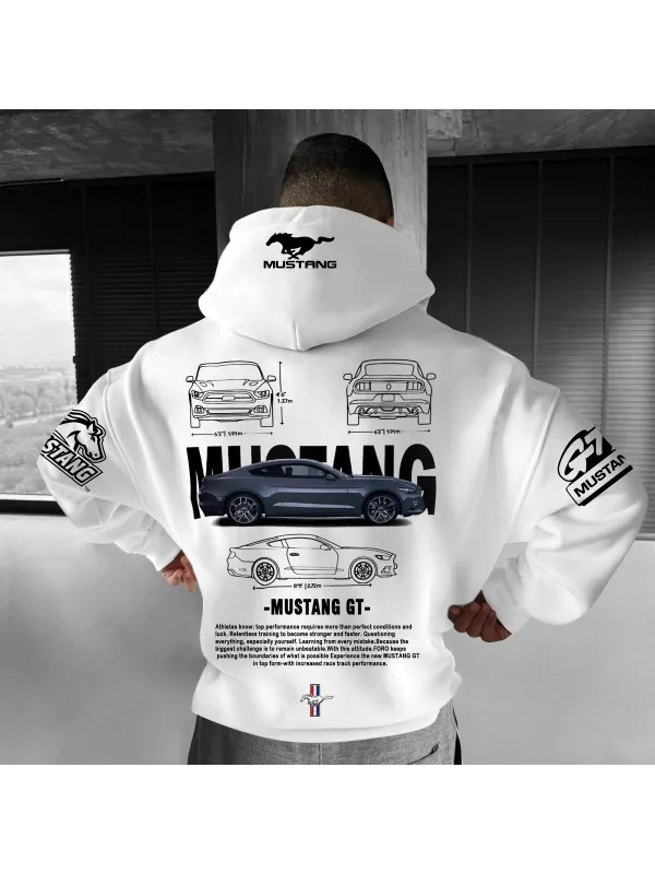 Oversize Sports Car MUSTANG GT Hoodie - Timetomy.com 