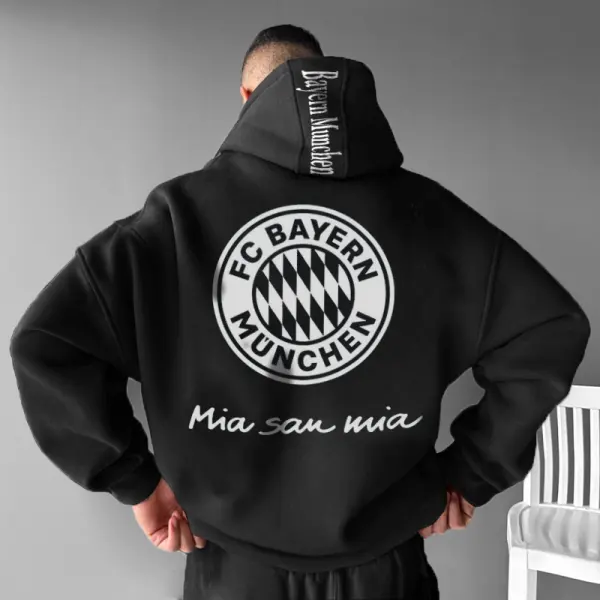 OVERSIZED 'FC BAYERN' GRAPHIC HOODIE - Manlyhost.com 