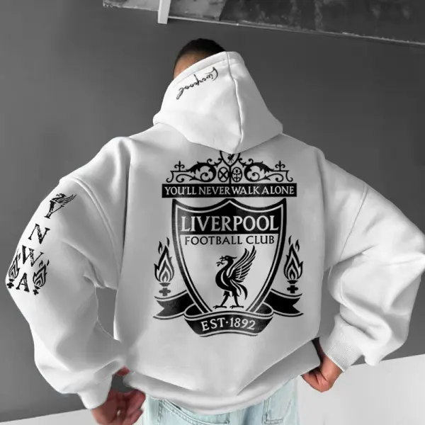 Oversized Liverpool FC Graphic Hoodie - Wayrates.com 