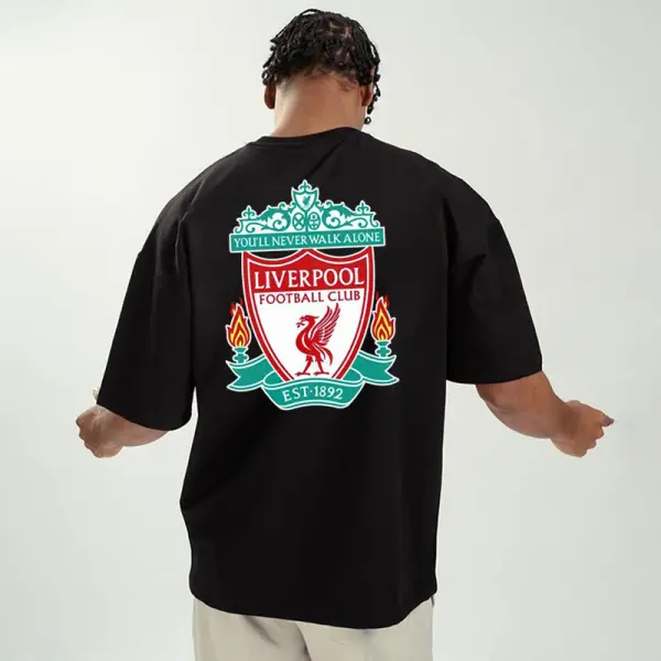 Men's Premier League Liverpool Print Casual Sports T-Shirt - Ootdyouth.com 