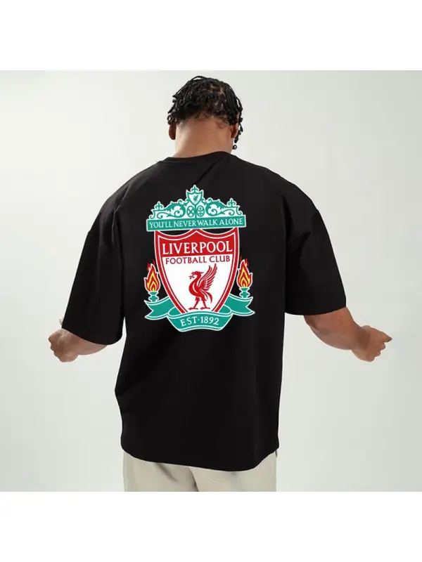 Men's Premier League Liverpool Print Casual Sports T-Shirt - Ootdmw.com 