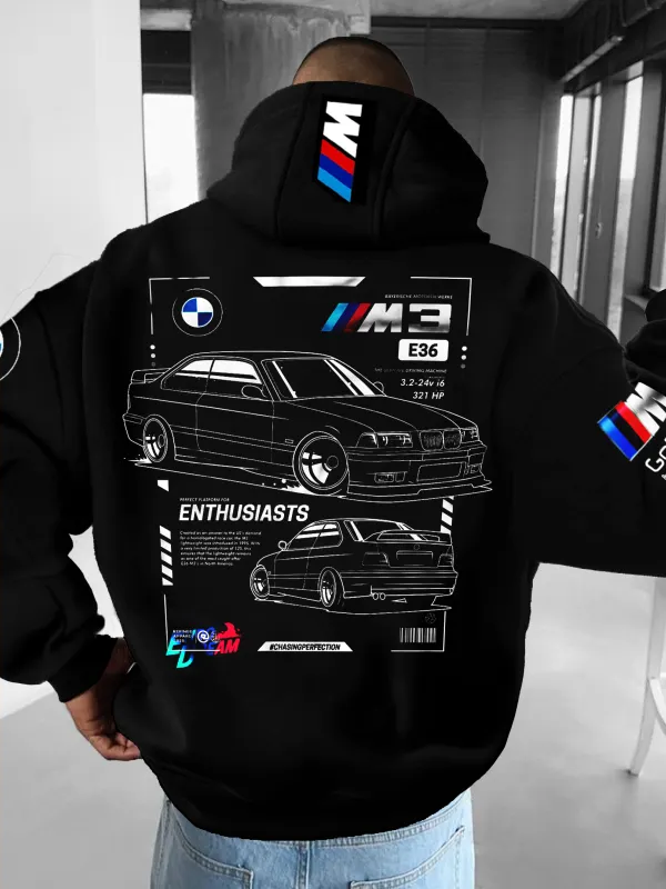 Unisex Oversized BMW Racing Hoodie Hoodie - Wantbright.com 