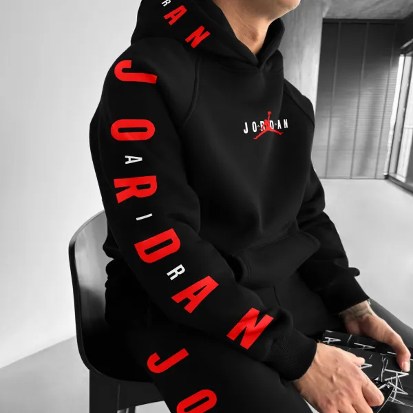 Oversized Street Style Basketball Print Hoodie - Cotosen.com