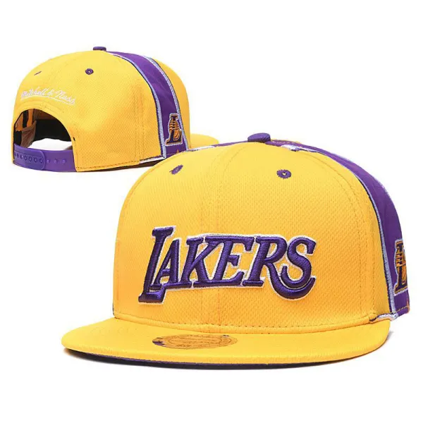 NBA Lakers Team Embroidered Hip Hop Hat - Dozenlive.com 