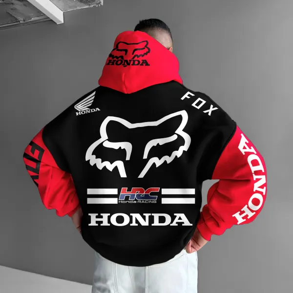 Oversize Racing Print Hoodie - Trisunshine.com 